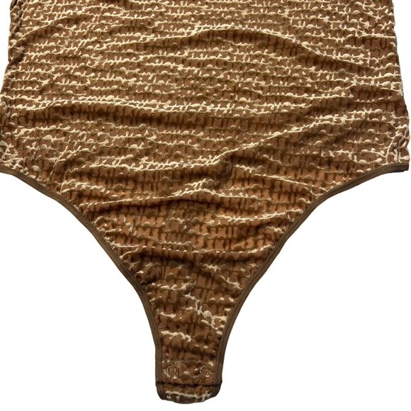 SKIMS Velvet Burnout Logo Bodysuit Chai 2X - Picture 5 of 12